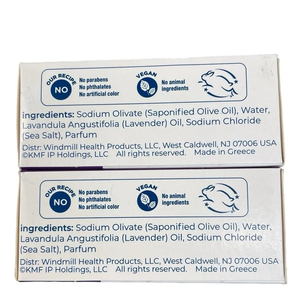 Kiss My face Olive Oil Soap Bar Lot Of Two‎ 8oz Super Moisturizing Lavender NEW